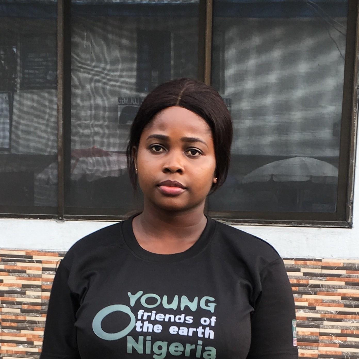 Jennifer Ugorji (21), talsperson for Young Friends of the Earth Nigeria