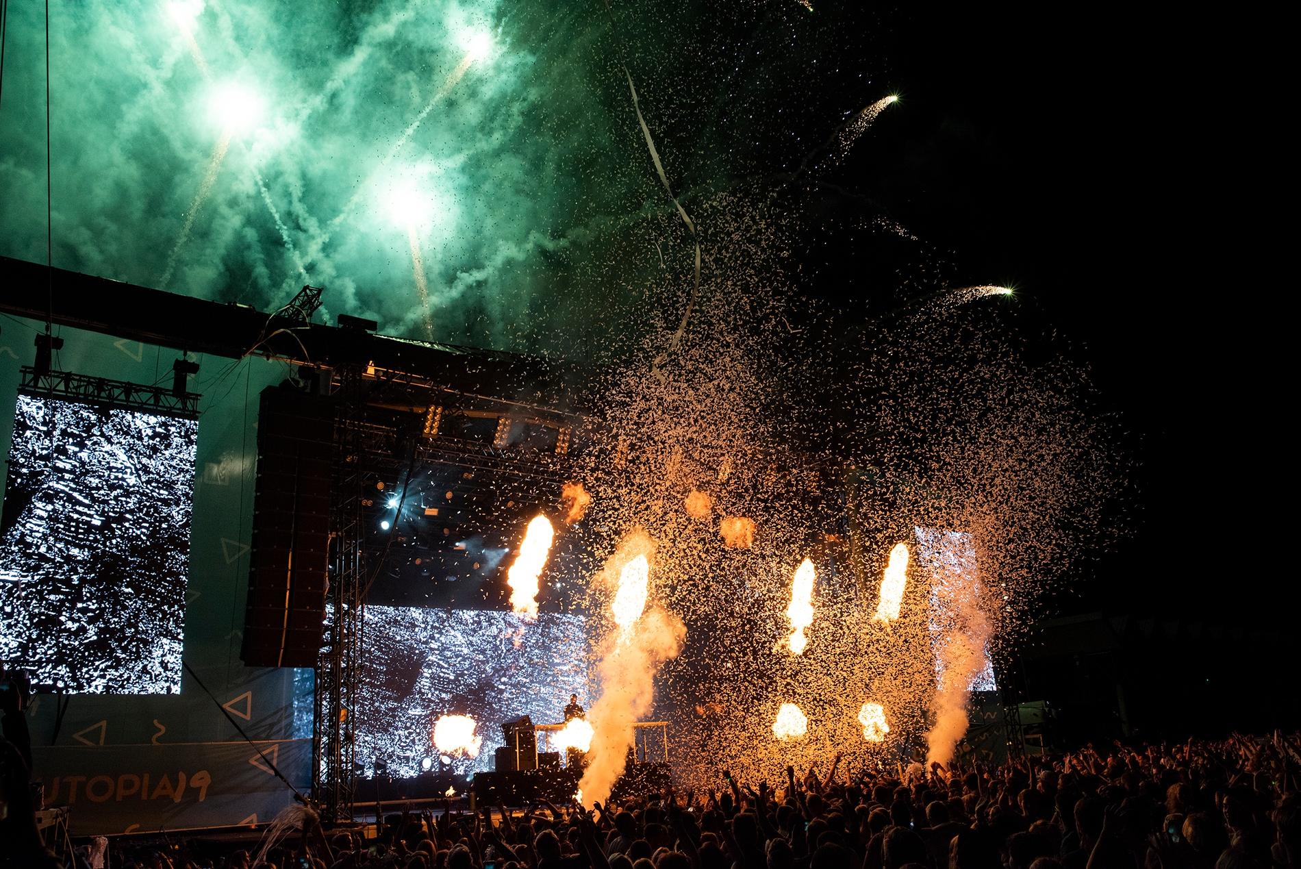 Tonene fra Ingrosso avslutter Utopia-festivalen i fjor. 