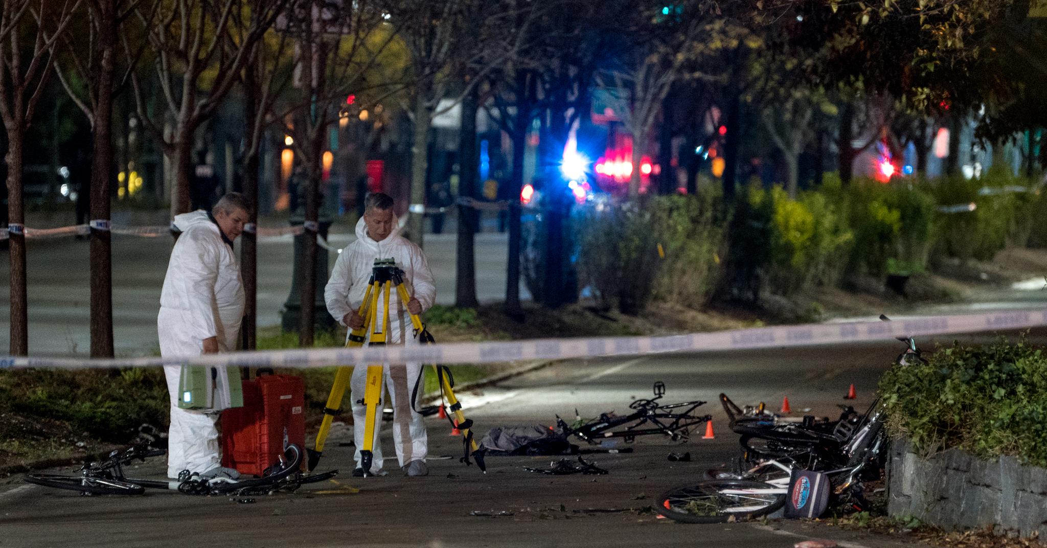 Terroranslag igjen: Denne gangen gikk det ut over syklister i New York by.