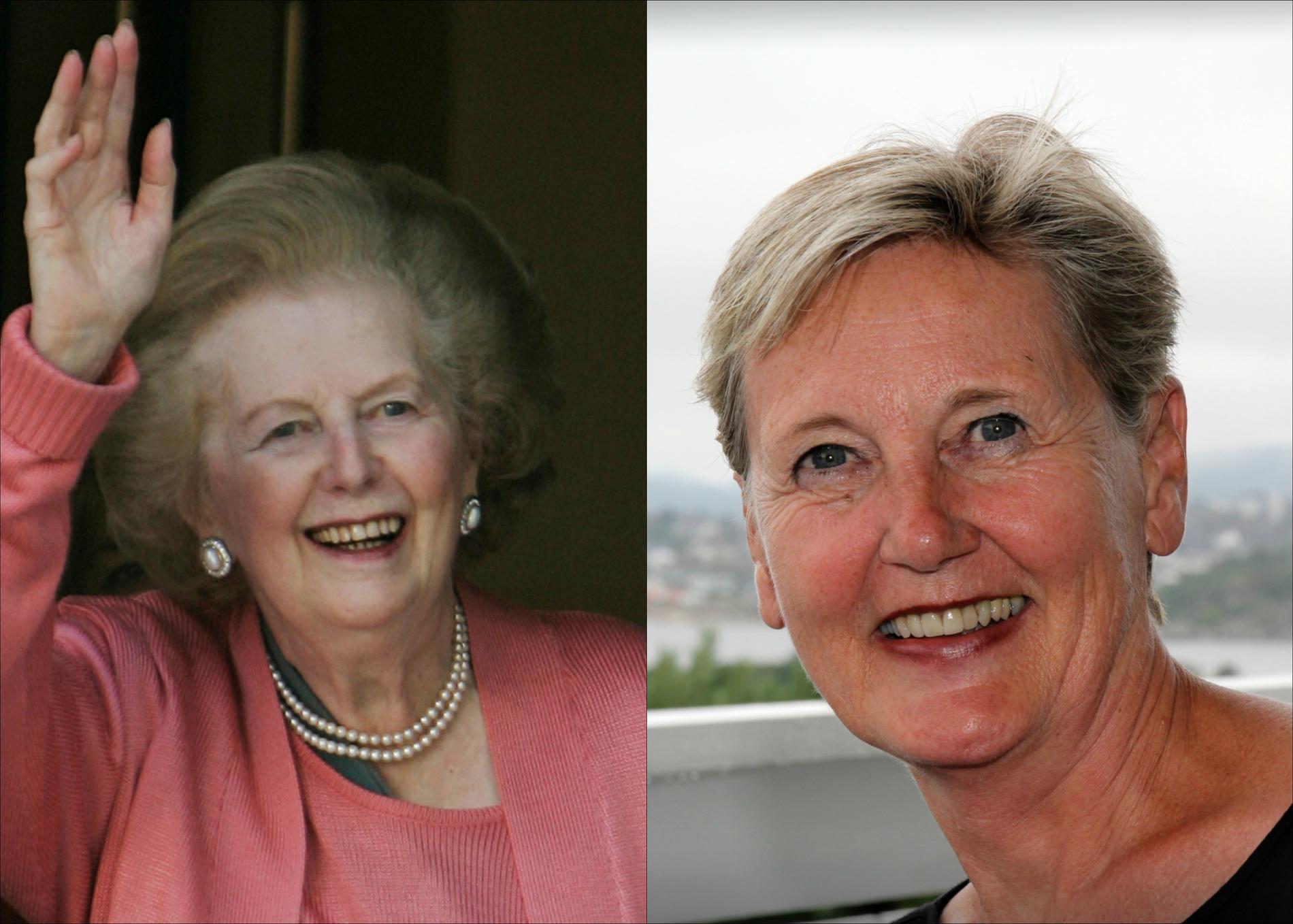 Politiske idealer: Margaret Thatcher og Randi Øverland.