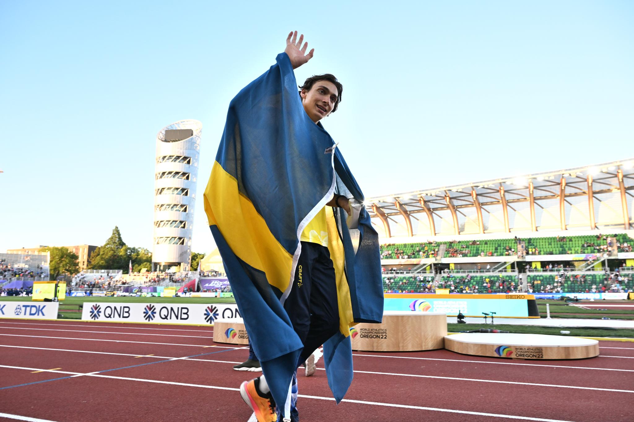 SVENSKENES STORE SØNN: Amerikansk-fødte Duplantis representerer Sverige på friidretts-banen.