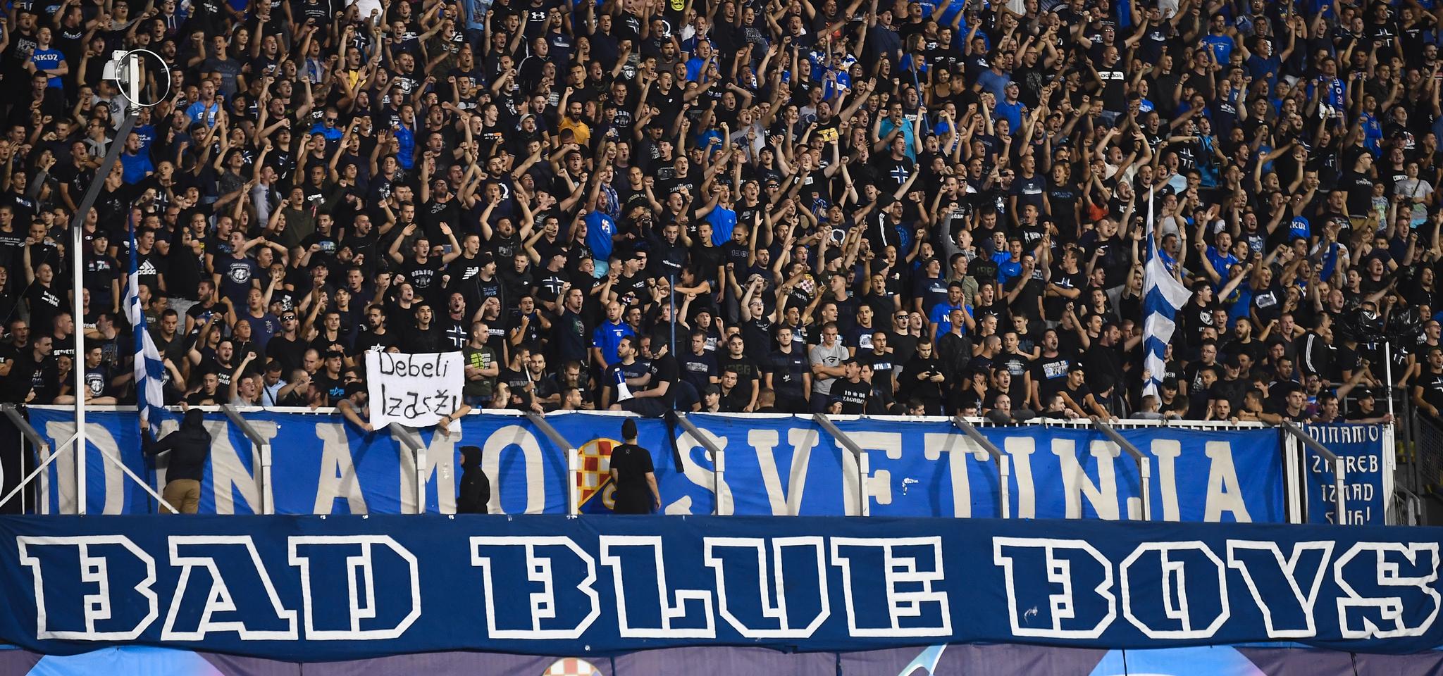 Den beryktede supportergruppen Bad Blue Boys fikk mye å juble for da RBK gjestet Maksimir Stadion.