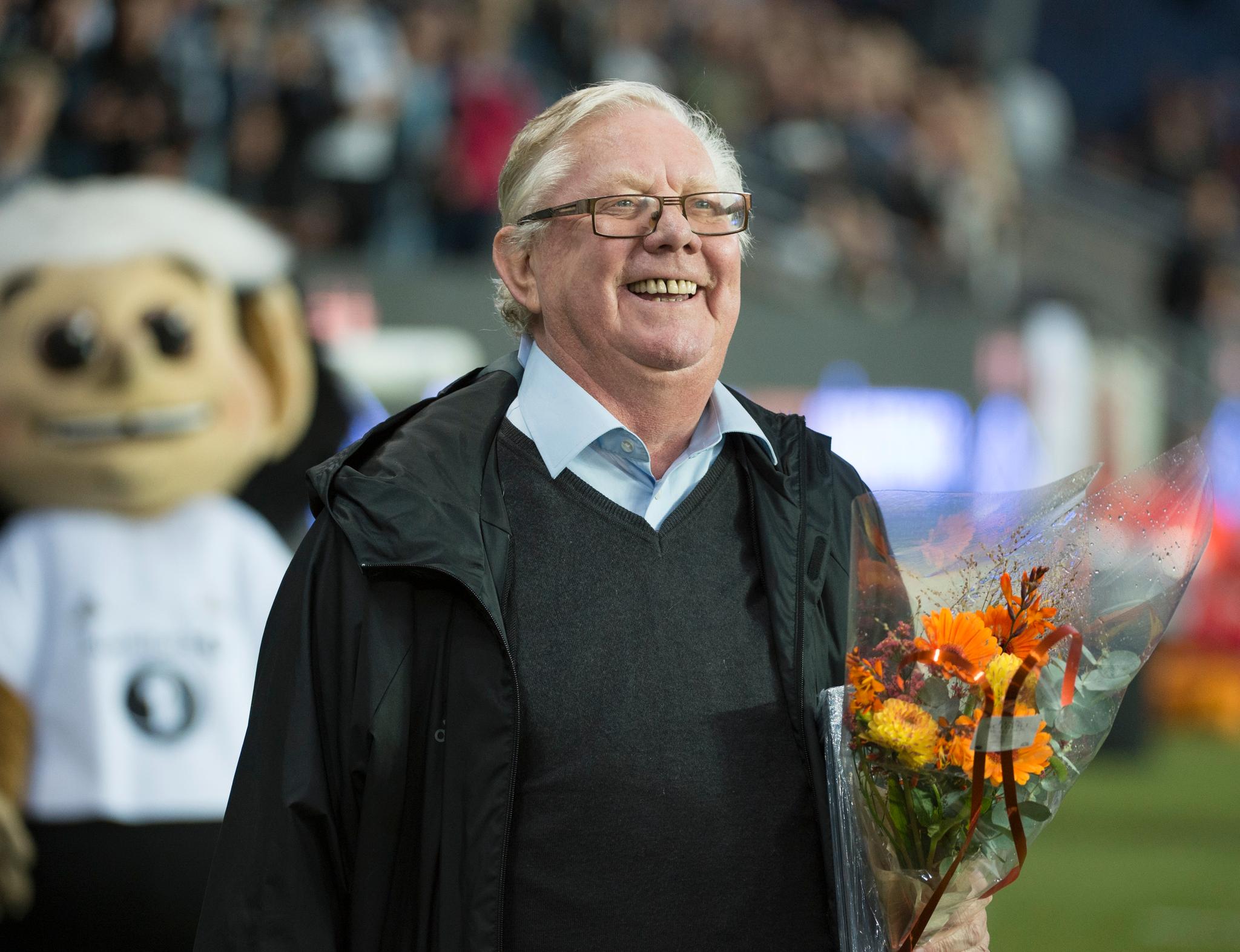 Nils Arne Eggen ble hedret på Rosenborgs 100-årsdag. Her fra trenerlegendens 75-årsdag i fjor.