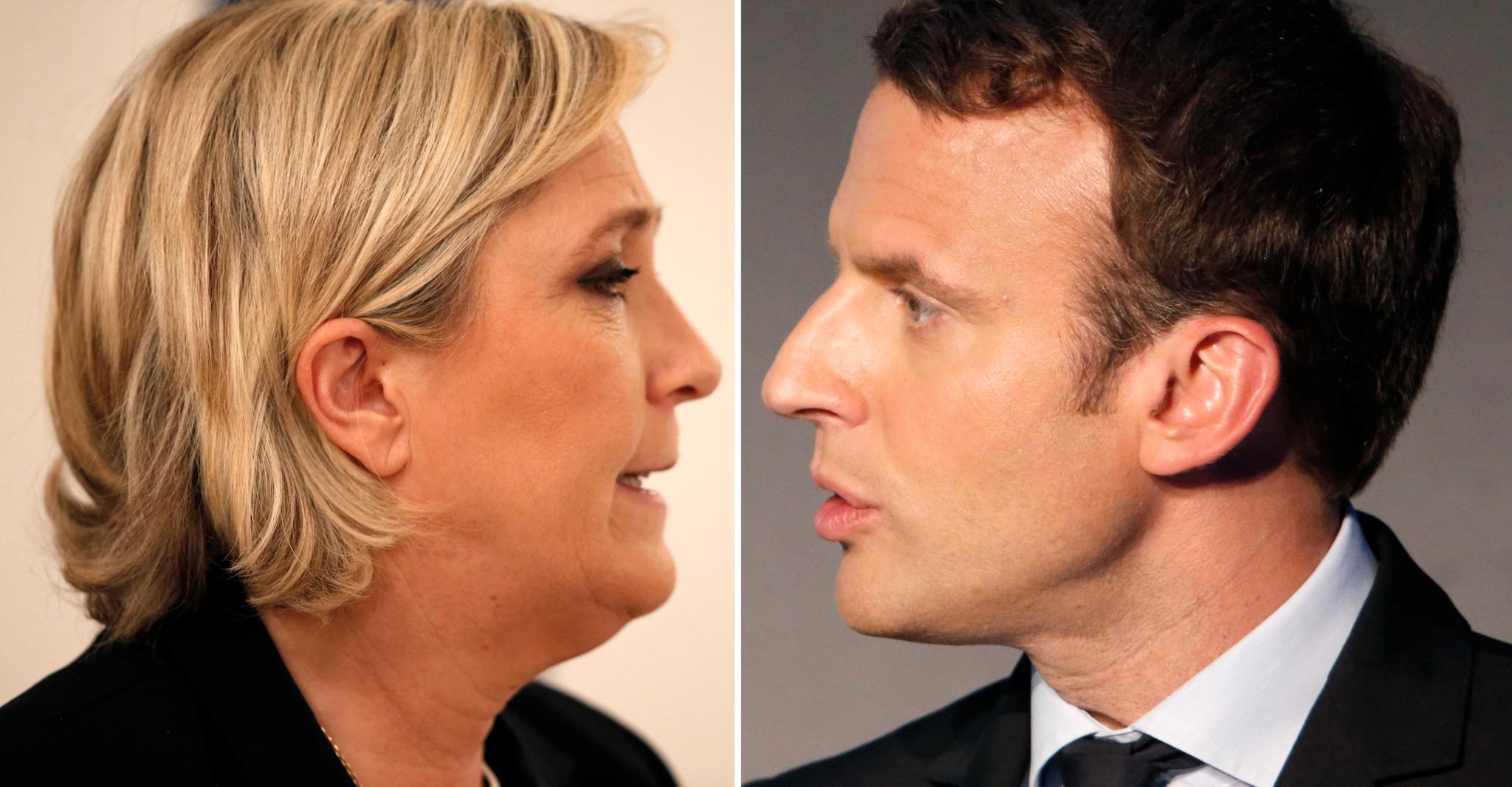 Valgkampens eneste duell mellom Marine Le Pen og Emmanuel Macron holdes i kveld.