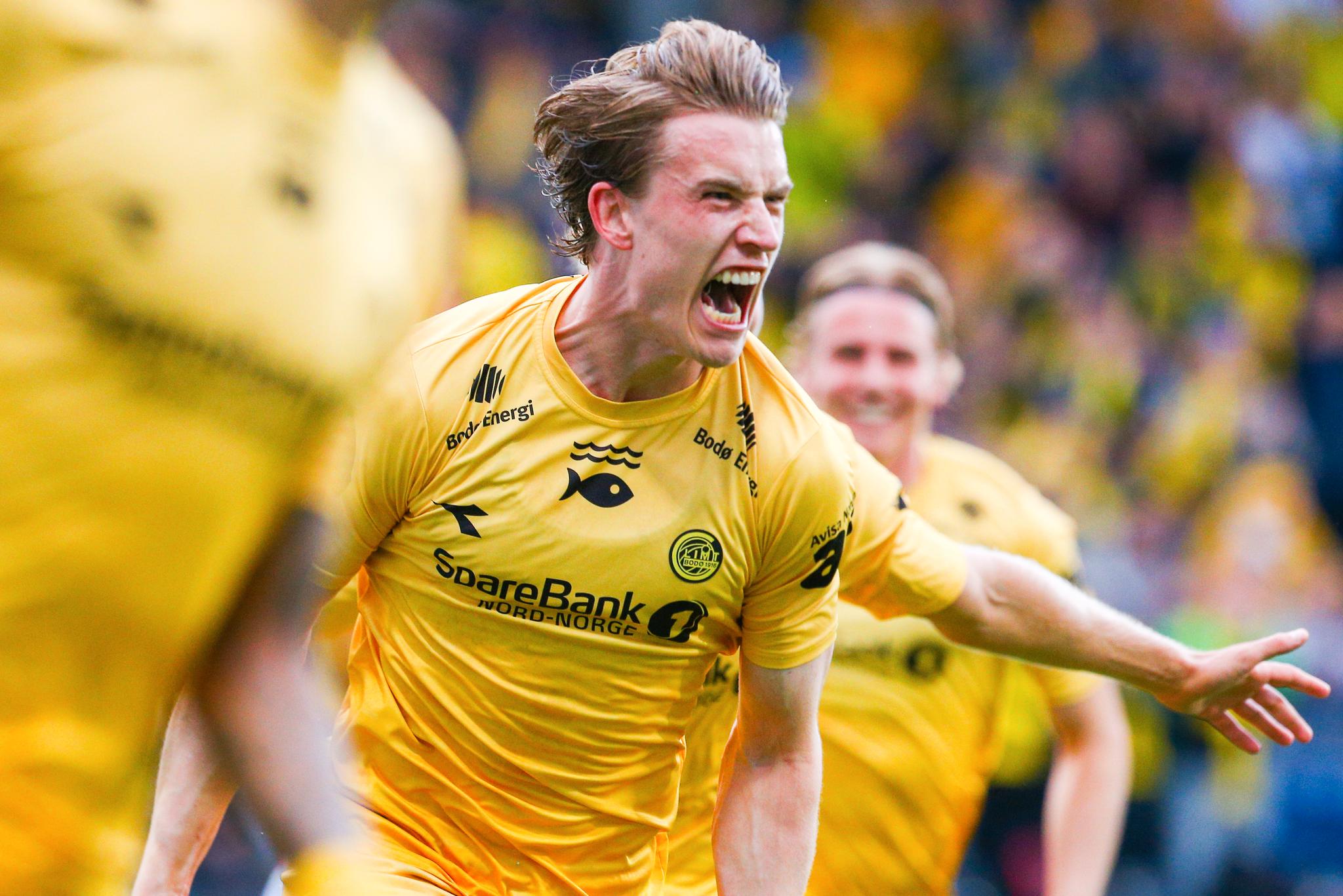 Marius Høibråten la ikke lokk på følelsene etter 4–0-målet.