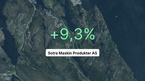 Jubel i Sotra Maskin Produkter AS. Slik margin er det ikke ofte man ser i denne bransjen.