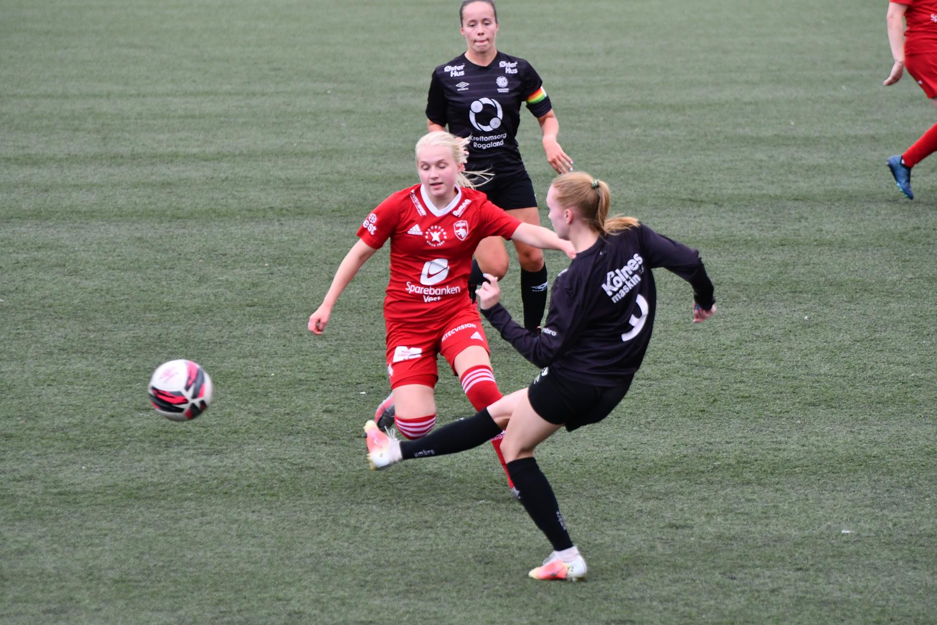    Hanna Marie Gjerde  scoret Randabergs første mål i kampen mot Vidar. 