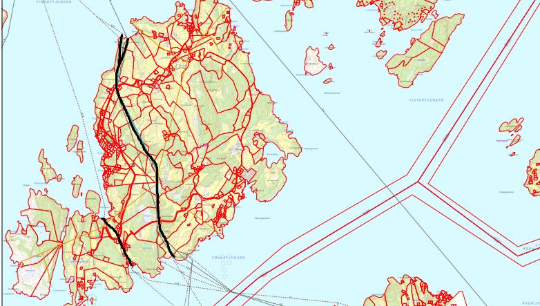 Grendalaget på Fogn foreslår å grava ned kabelen over det smale eidet mellom Hålevågen og Eidsvågen.