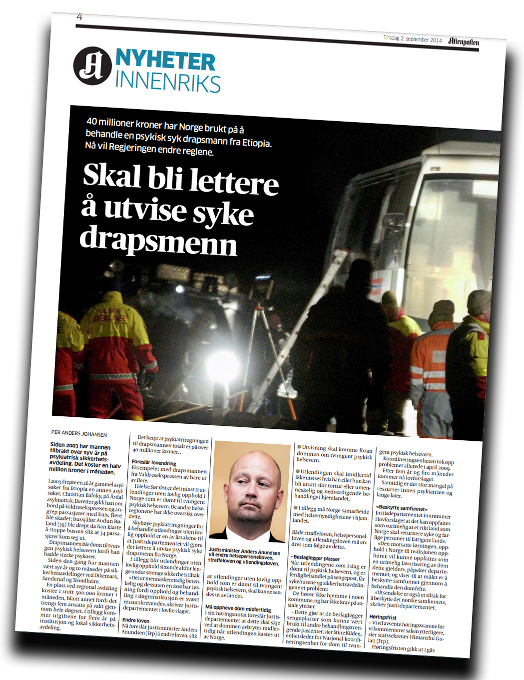 Aftenposten 2. september 2014.