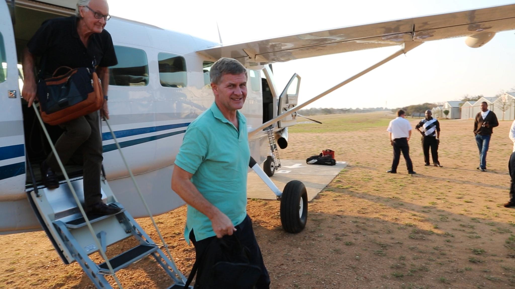 Solheim travelled for 529 days during his first 22 months as head of the UN environmental programme. Here he is in South Africa in september 2016.