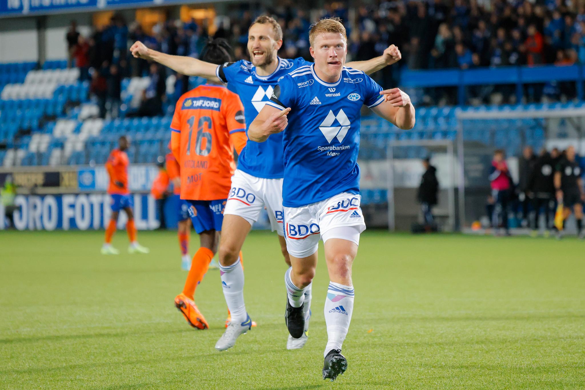 3–0: Kristian Eriksen scoret Moldes siste i seieren over Aalesund.