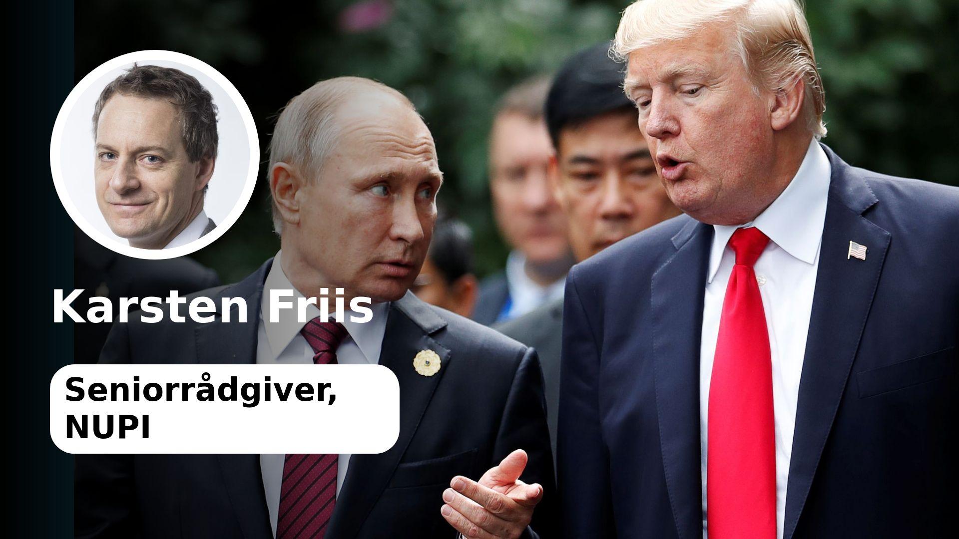 Ingen vet hva som kommer etter Putin og Trump. Kanskje det blir verre, skriver kronikkforfatteren. Bildet viser Putin og Trump da de nylig møttes på APEC-toppmøtet i Da Nang, Vietnam.