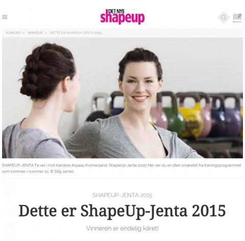 VINNEREN: ShapeUp-jenta i år ble Stavanger-studenten Karoline. FAKSIMILE.