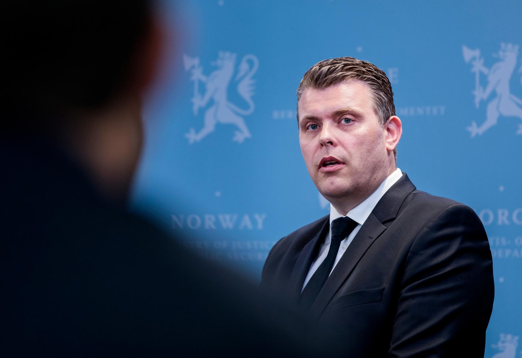 Justisminister Jøran Kallmyr (Frp) overtok som statsråd i mars 2019 etter fungerende justisminister Jon Georg Dale.