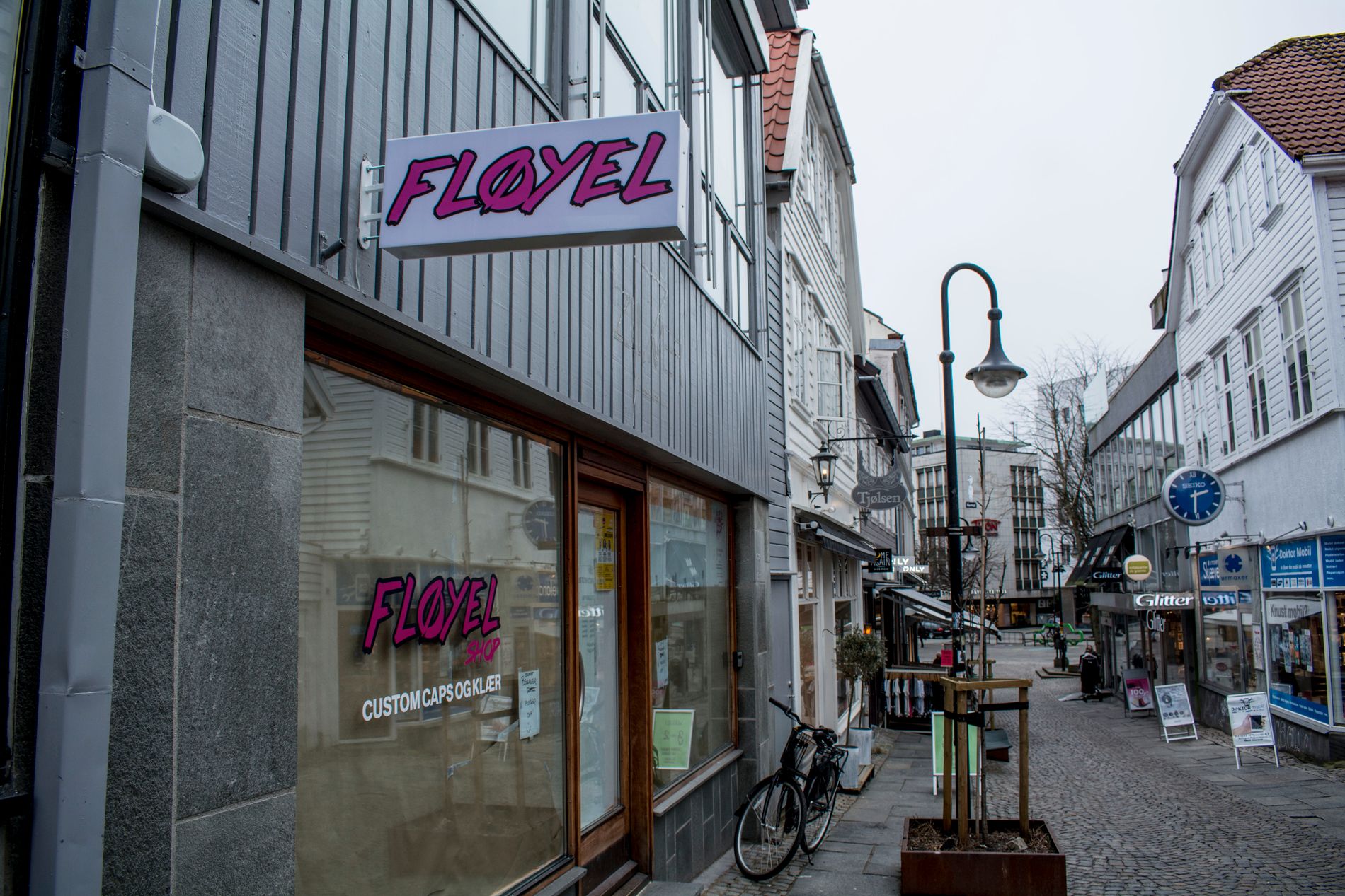 Fløyel Shop ligger i Nygata i Stavanger sentrum.