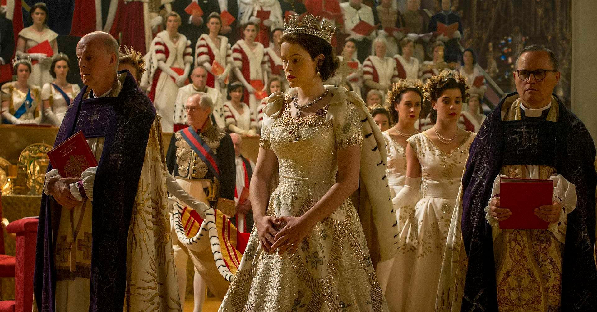 Skuespiller Claire Foy portretterer den unge dronning Elizabeth i Netflix nye storsatsing The Crown.