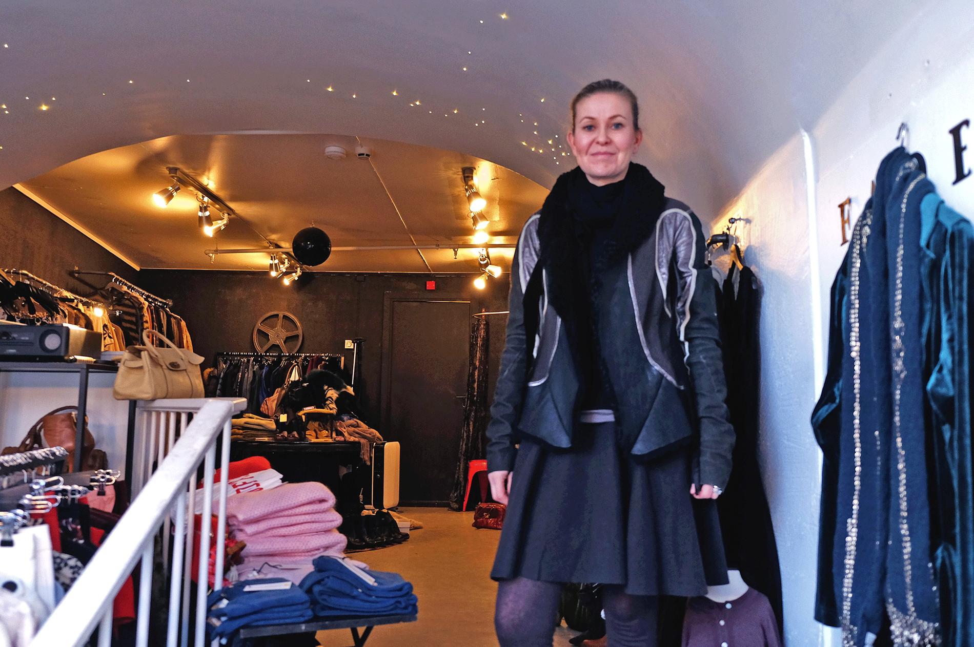 Sigrid-Lovise Skulbru har kunder i alle aldre som er på jakt etter second-hand kvalitetsklær.