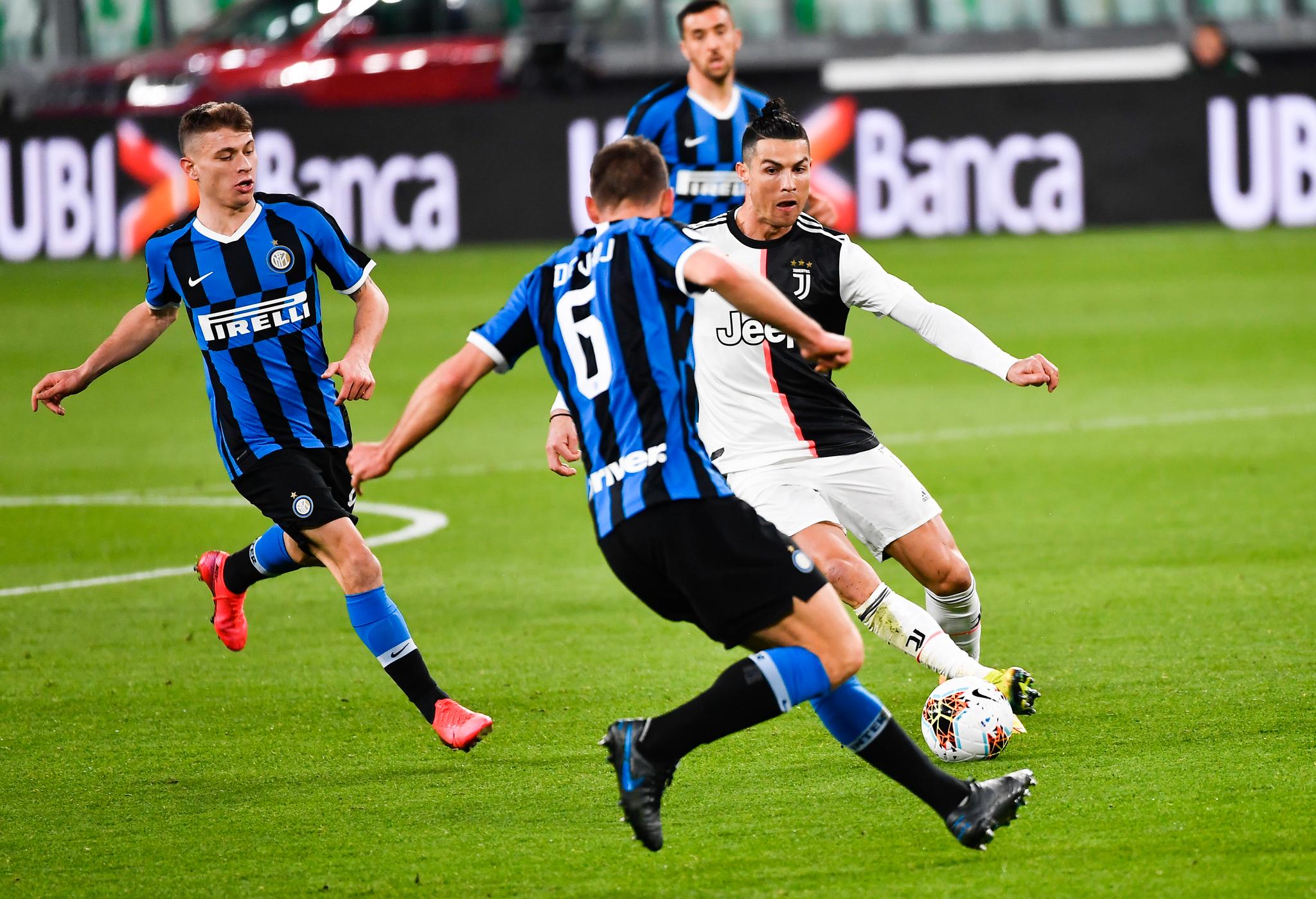 Cristiano Ronaldo og Juventus slo Inter søndag kveld. 