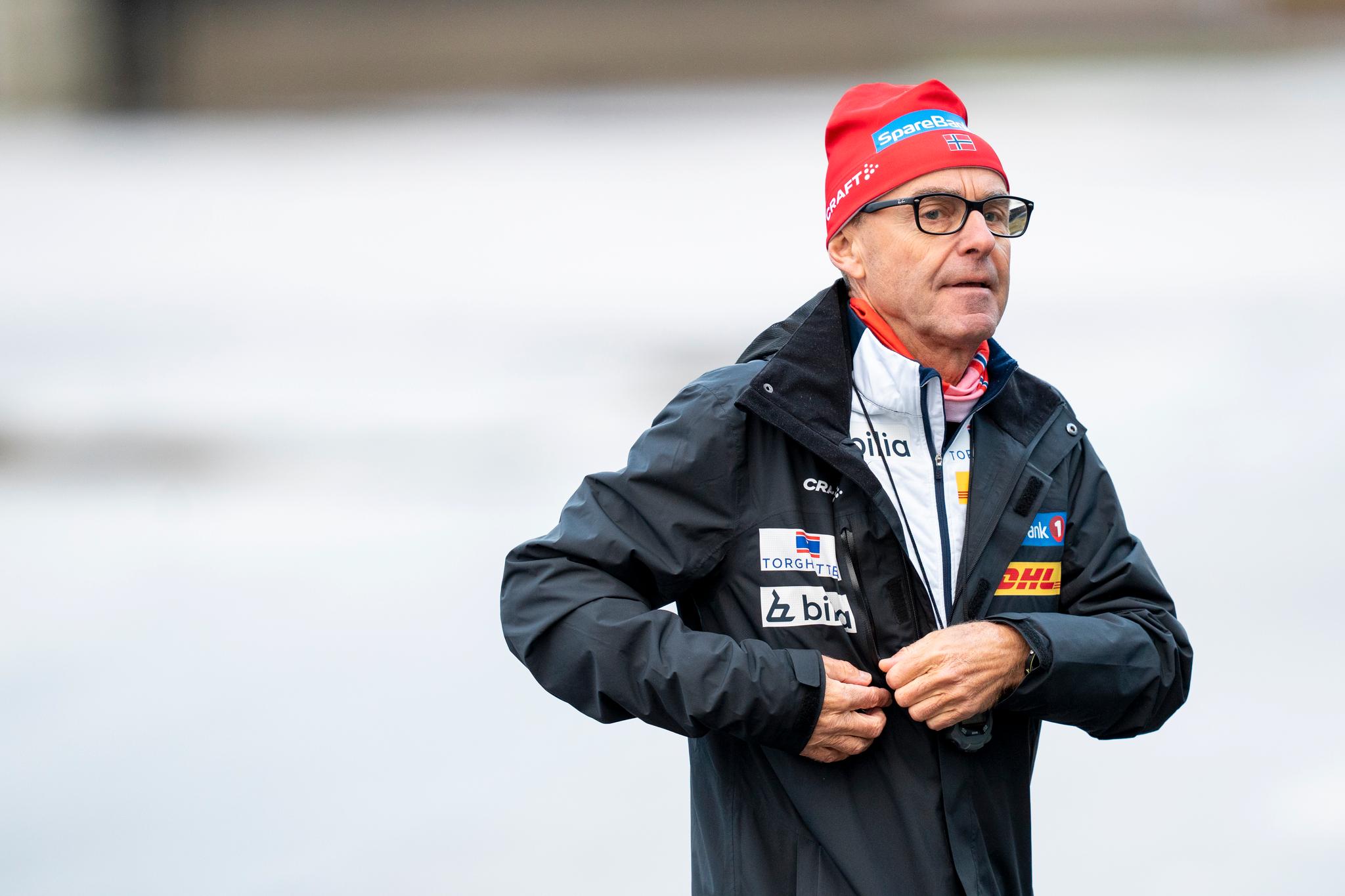 Sprintlandslagstrener Arild Monsen, her under en treningsøkt i Holmenkollen tidligere denne uken.