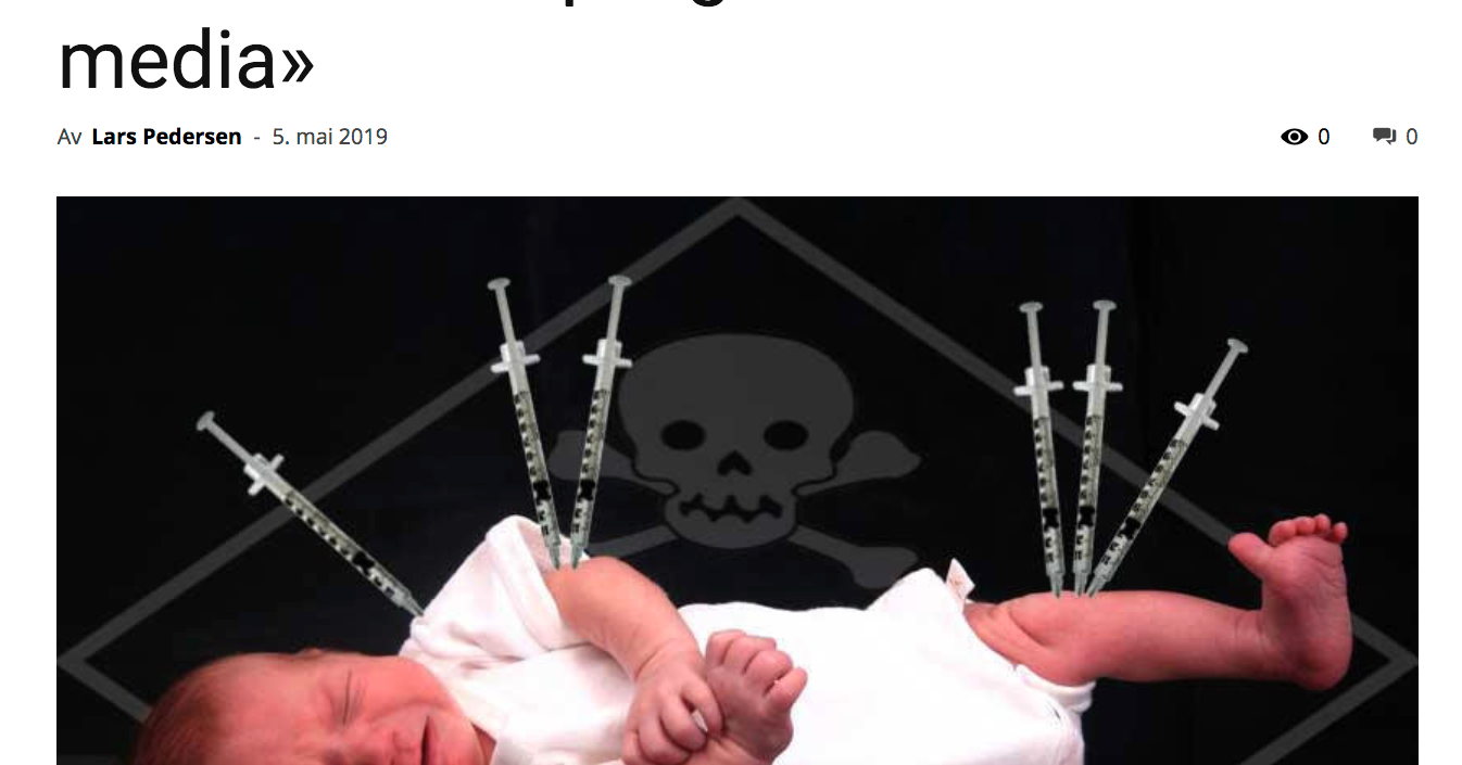 Manipulerte bilder av babyer som «angripes» av sprøyter, er en typisk visuell vaksineskremsel brukt på nettsteder og i sosiale medier.