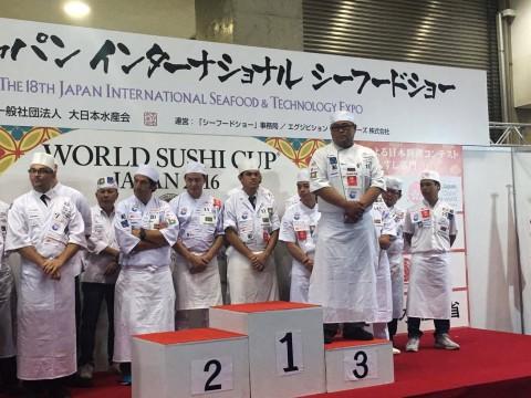 Vladimir Pak fra Sabi Sushi Hinna tok tredjeplass i World Cup Sushi.