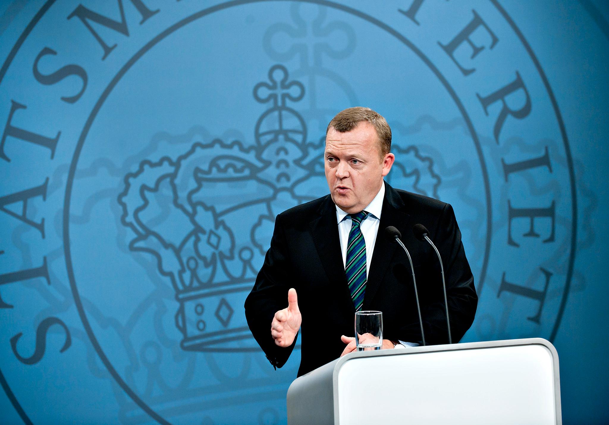  Lars Løkke Rasmussen, statsminister i Danmark.