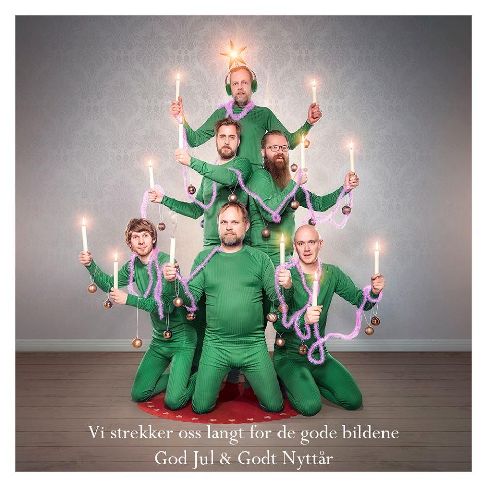 KREATIVE: Stavanger foto var i det kreative øyeblikket da de tok julekortbildet i år.