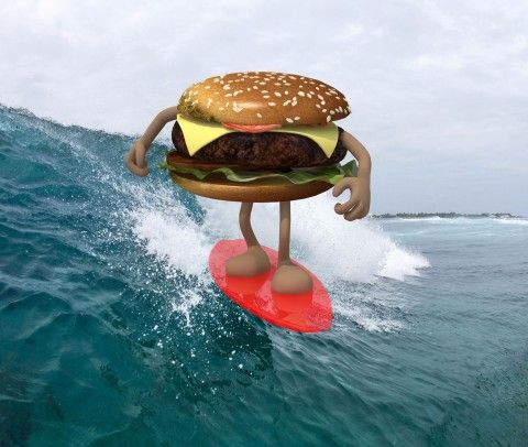 Esben er ikke fan av surfeburger.