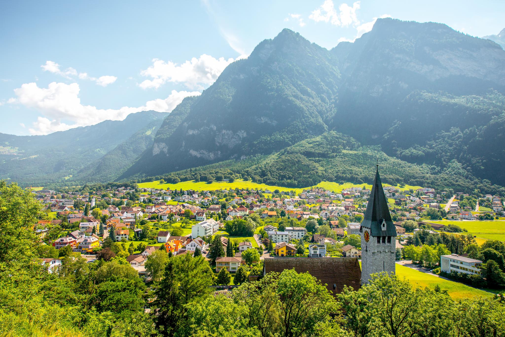 Bildet er hentet fra landsbyen Balzers i Liechtenstein.  
