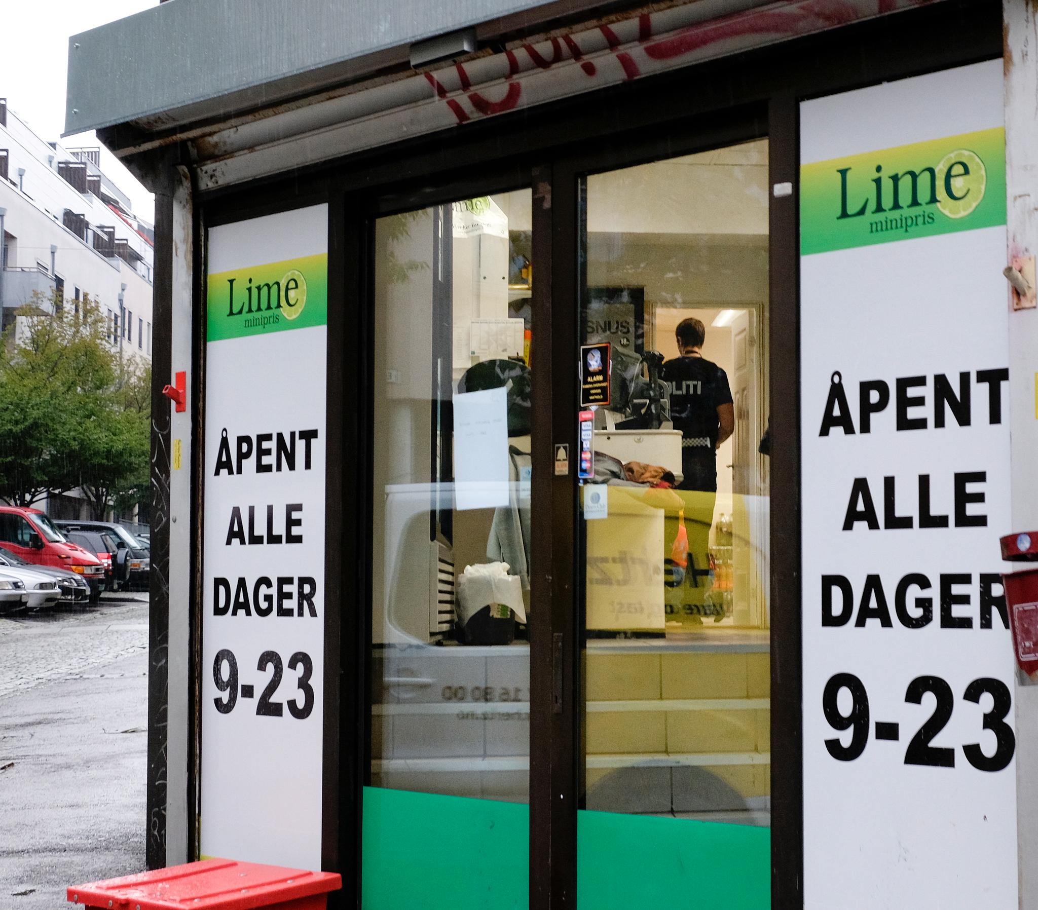 I september 2014 aksjonerte politiet mot Lime-butikker, som her på Tøyen i Oslo. 