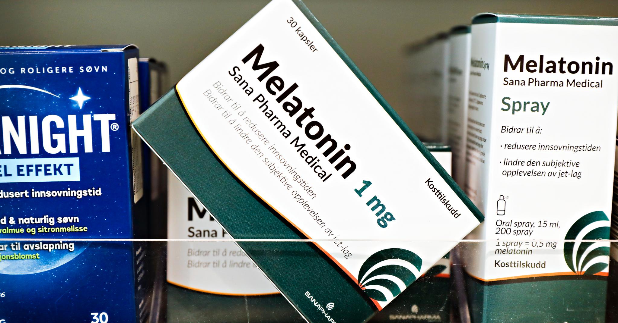 Melatonin opp til 1 mg selges som kosttilskudd i blant annet apoteker, matbutikker og helsekostbutikker. Disse er ikke beregnet for barn under 18 år. 