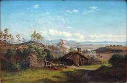 REDDES: Dette maleriet, som ble funnet i et dødsbo i Bergen i sommer, er trolig det første Lars Hertervig har malt, i 1850. Trolig blir det nå solgt for rundt 2,4 millioner kroner til en statlig eller en kommunal interessent.