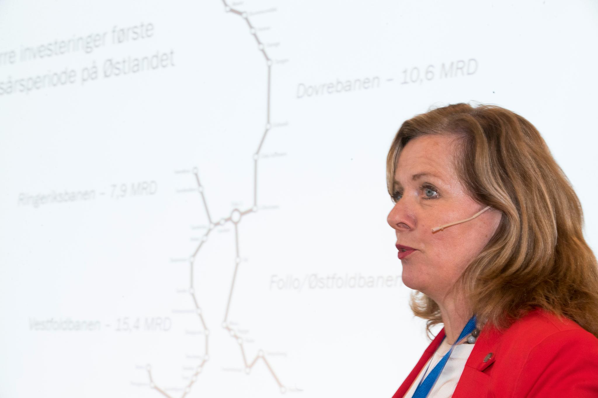 Mandag 9. april. Jernbanedirektør Kirsti Slotsvik støtter forsinkelser på InterCity. – Jeg kan ikke stå her og si at 2024 er viktigere enn hundrevis av millioner kroner, sa Slotsvik til VG.