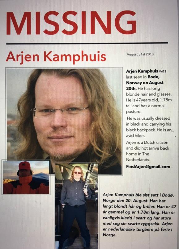 Venner har etterlyst Kamphuis i sosiale medier og nederlandsk presse.