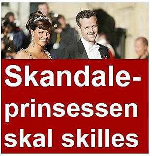Slik ser forsidehenvisningen ut til saken om skilsmissen på nettstedet til danske Ekstrabladet.