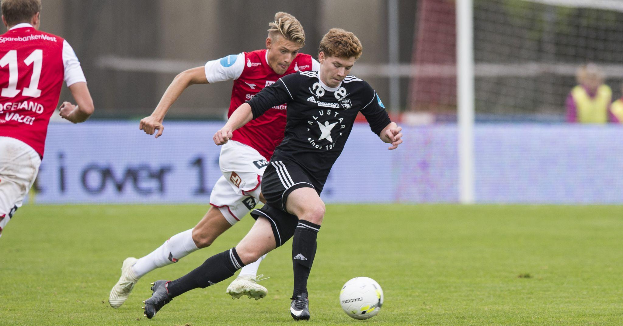 Thomas Klemetsen Jakobsen scoret for Vidar, men det holdt ikke til poeng borte mot Levanger.