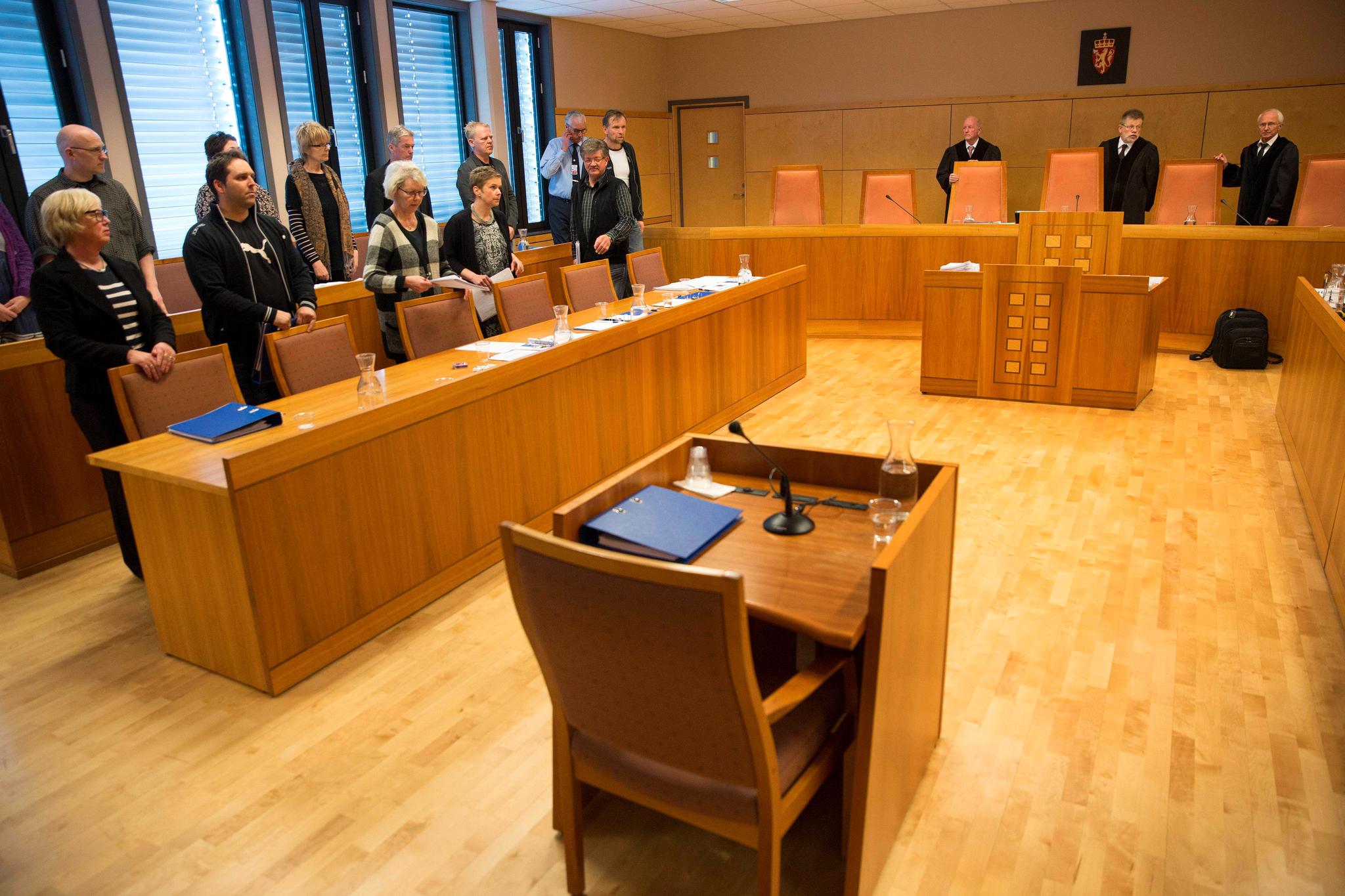 Vanlige folk er dommere i de aller fleste straffesaker i Norge, etter prinsippet om en tiltalt skal «dømmes av sine likemenn». Her har juryen av lekfolk tatt plass i rettssalen i Eidsivating lagmannsrett under ankesaken mot Rune Øygard.