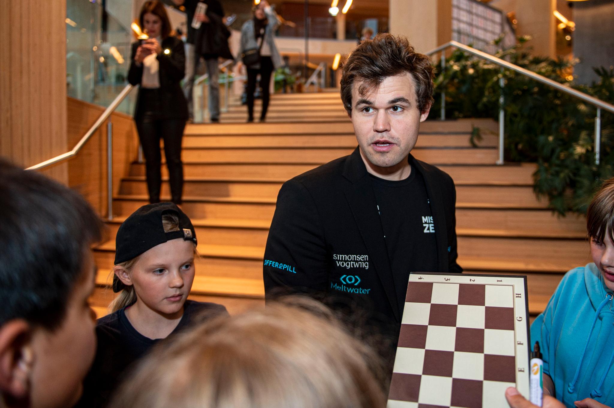 Magnus Carlsen under Norway Chess 2022 i Stavanger.