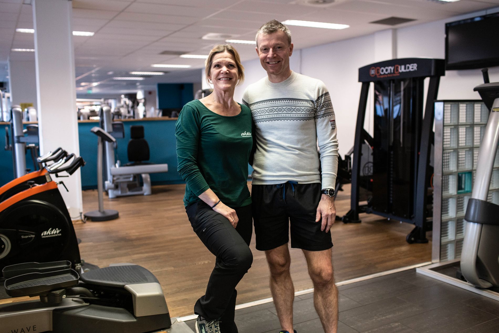 Ekteparet Hans Havik og Tove Skarnes Havik har drevet treningssenteret på Tjensvoll i 23 år. 
