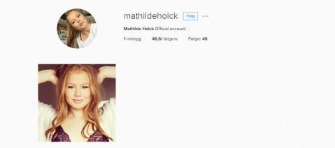 Slik ser profilen til Mathilde Holck ut nå etter at hun ble hacket.