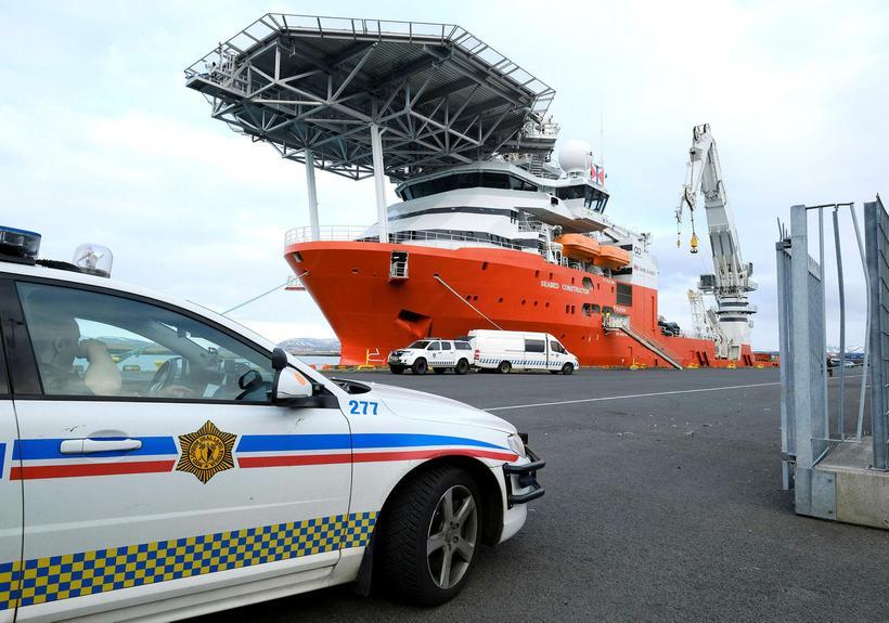  HANKET INN: «Seabed Constructor» ligger til kai i Reykjavik etter å ha blitt tatt i arrest av islandsk kystvakt.  
