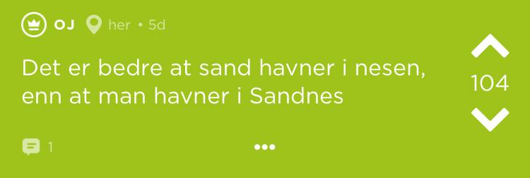 Sandnes, we love you  ❤️  ❤️ 