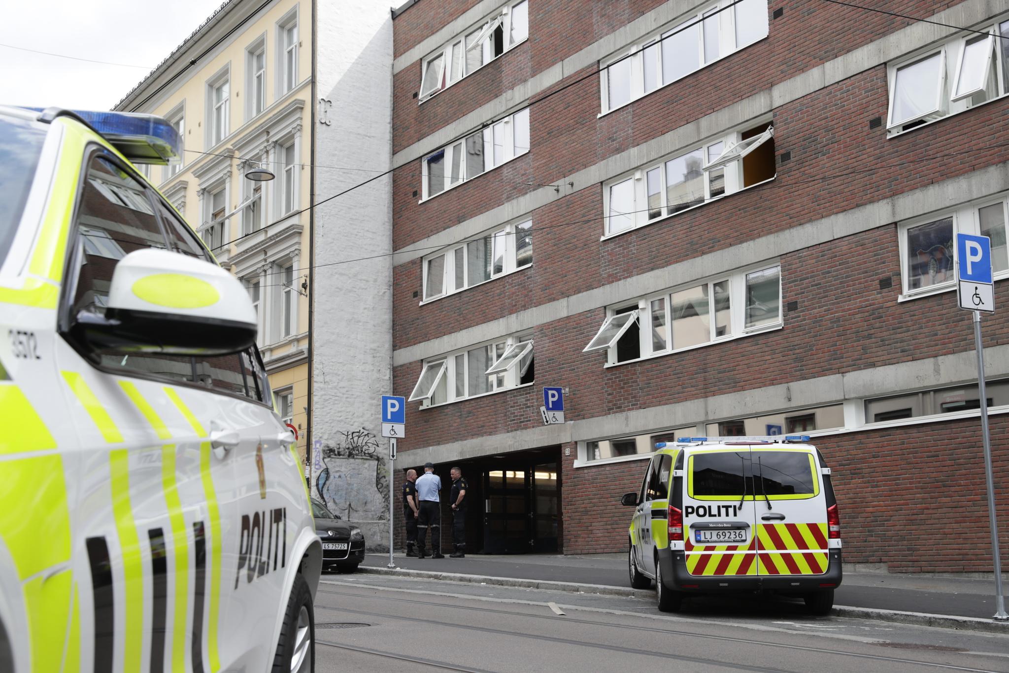En mann er pågrepet etter mulig knivstikking i Trondheimsveien i Oslo torsdag. Foto: Berit Roald / NTB scanpix