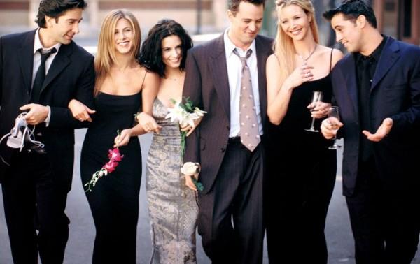 Gjengen i TV-serien Friends slik vi husker dem fra 90-tallet. _Gjengen i TV-serien Friends slik vi husker dem fra 90-tallet._