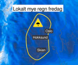 Sendte ut farevarsler om mye regn. – Litt i overkant.